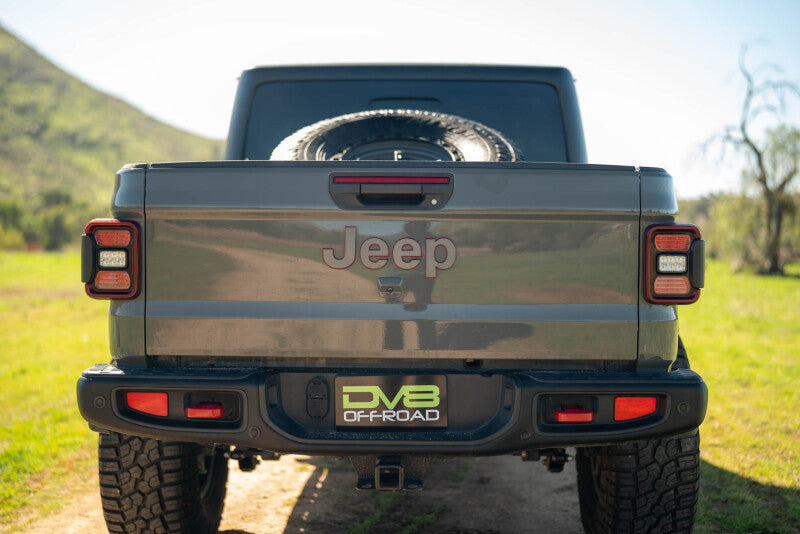 DV8 Offroad 2020+ Jeep Gladiator JT Adjustable In-Bed Tire Carrier Chase Racks DV8 Offroad