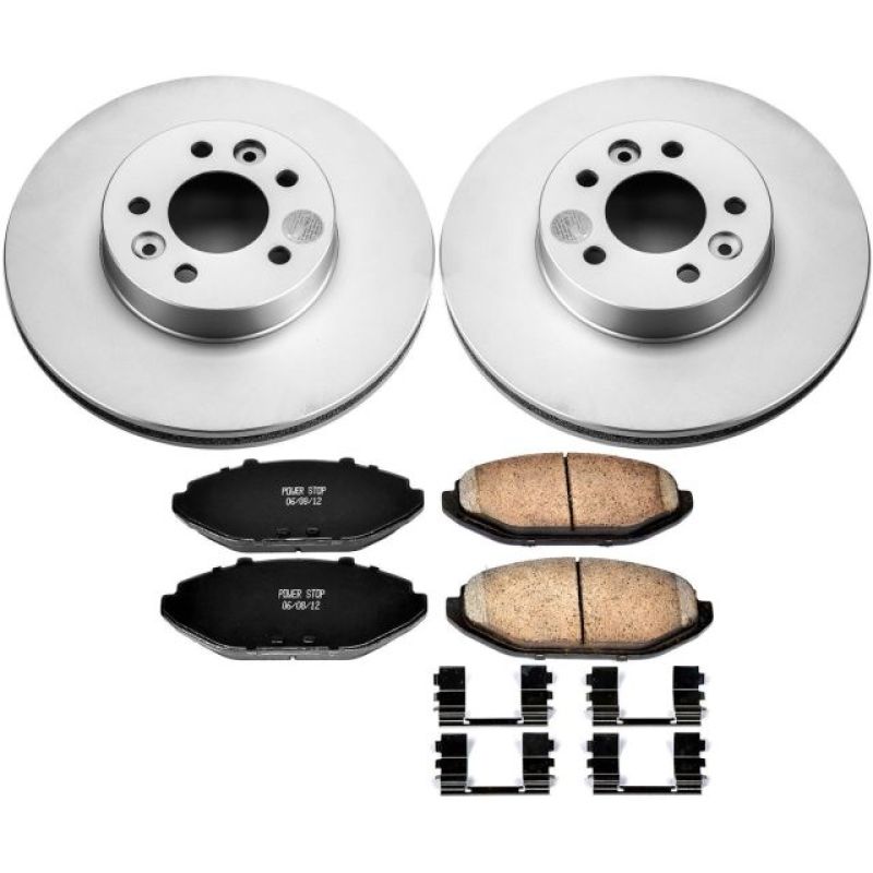 Power Stop 98-02 Ford Crown Victoria Front Z17 Evolution Geomet Coated Brake Kit Brake Kits - Performance Blank PowerStop