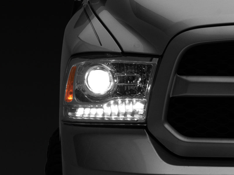 Raxiom 09-18 Dodge RAM 1500 LED Halo Headlights w/ Switchback Turn Signals- Chrome Hsng (Clear Lens) Headlights Raxiom