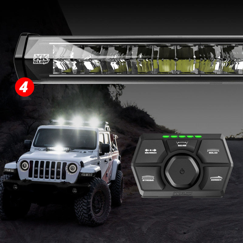 XK Glow SAR360 Light Bar Kit Emergency Search and Rescue Light System (4) 36In Light Accessories and Wiring XKGLOW