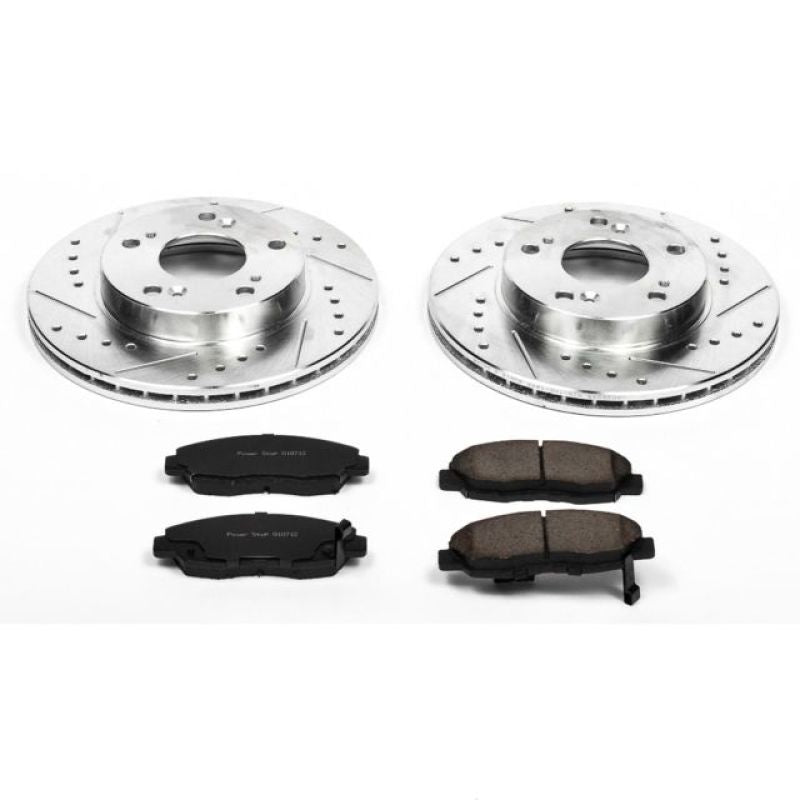 Power Stop 06-11 Honda Civic Front Z23 Evolution Sport Brake Kit Brake Kits - Performance D&S PowerStop