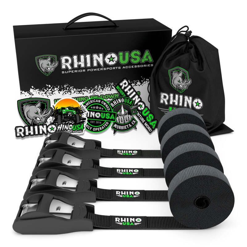 Rhino USA Lashing Straps 1In X 12Ft - Set Of 4 Tow Straps Rhino USA