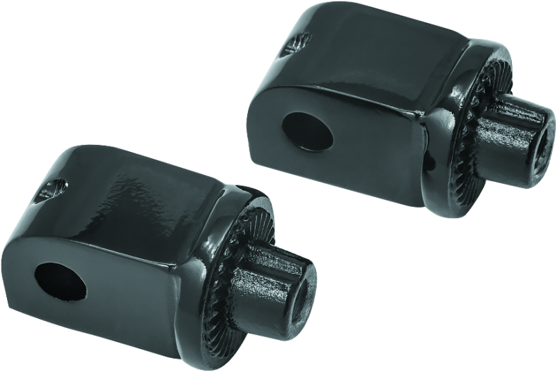 Kuryakyn Splined Adapter Honda & Yamaha Gloss Black Footpegs Kuryakyn