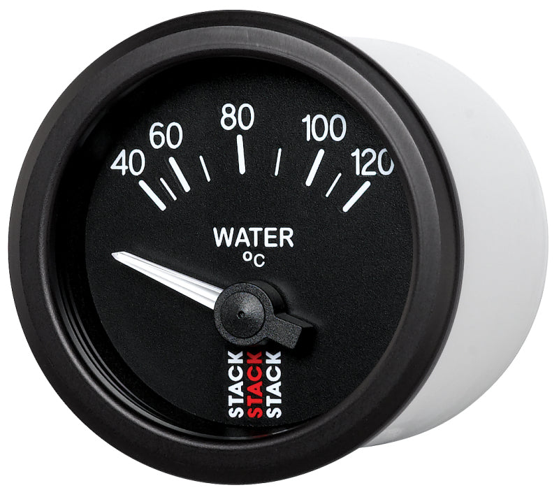 Autometer 52mm Stack Instruments 40-120 Degree C Electric Water Temperature Gauge - Black Gauges AutoMeter