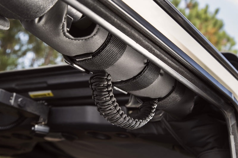 Rugged Ridge Paracord Grab Handles Black/Black Pair Dash & Interior Trim Rugged Ridge