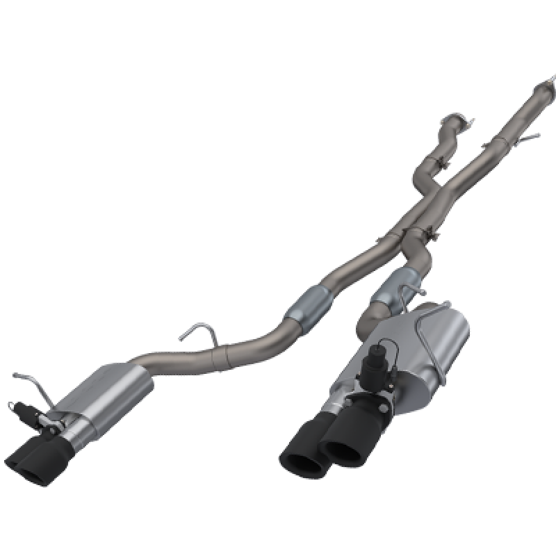 2018-2022 Jeep Grand Cherokee Trackhawk QTP Screamer Cat Back Black Tips Catback QTP