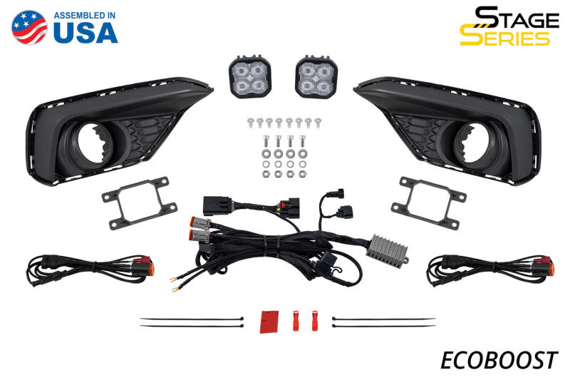 Diode Dynamics 2028 Ford Mustang GT SS3 Add-On Fog Lamp Kit White Pro Light Bars & Cubes Diode Dynamics