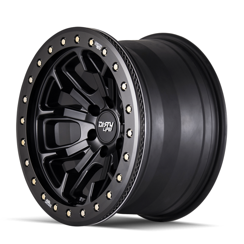 Dirty Life 9303 DT-1 17x9 / 5x139.7 BP / -38mm Offset / 108mm Hub Matte Black Wheel - Beadlock Wheels - Cast Dirty Life