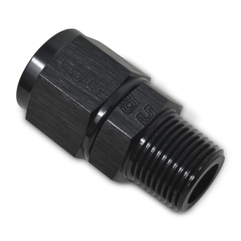 Russell Performance -4 AN Straight Female to 1/8in Male NPT Fitting (Black) Fittings Russell