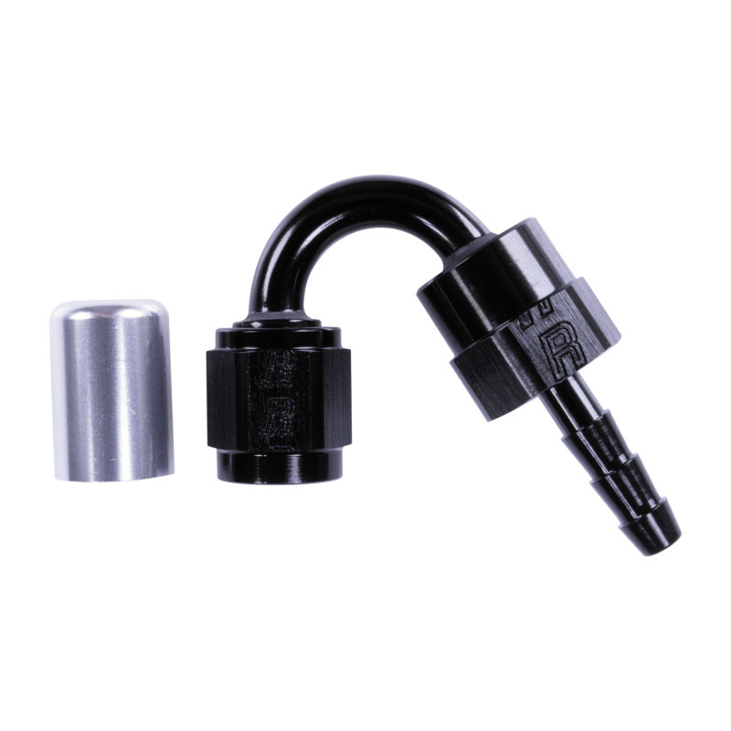 Russell 4AN ProClassic Crimp 150 Degree Hose End - Black Fittings Russell