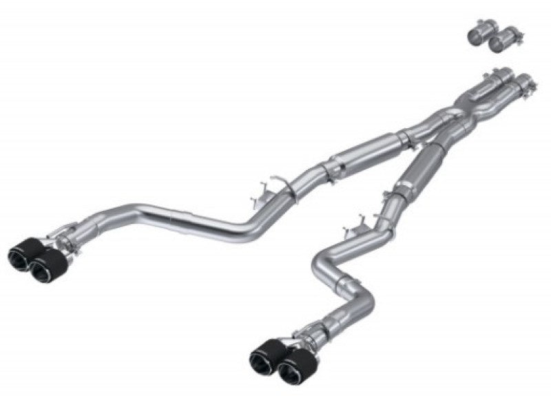 MBRP 17-Up Dodge Challenger 5.7L/6.2L/6.4L Carbon Fiber Quad Tip T304 Catback Exhaust Catback MBRP