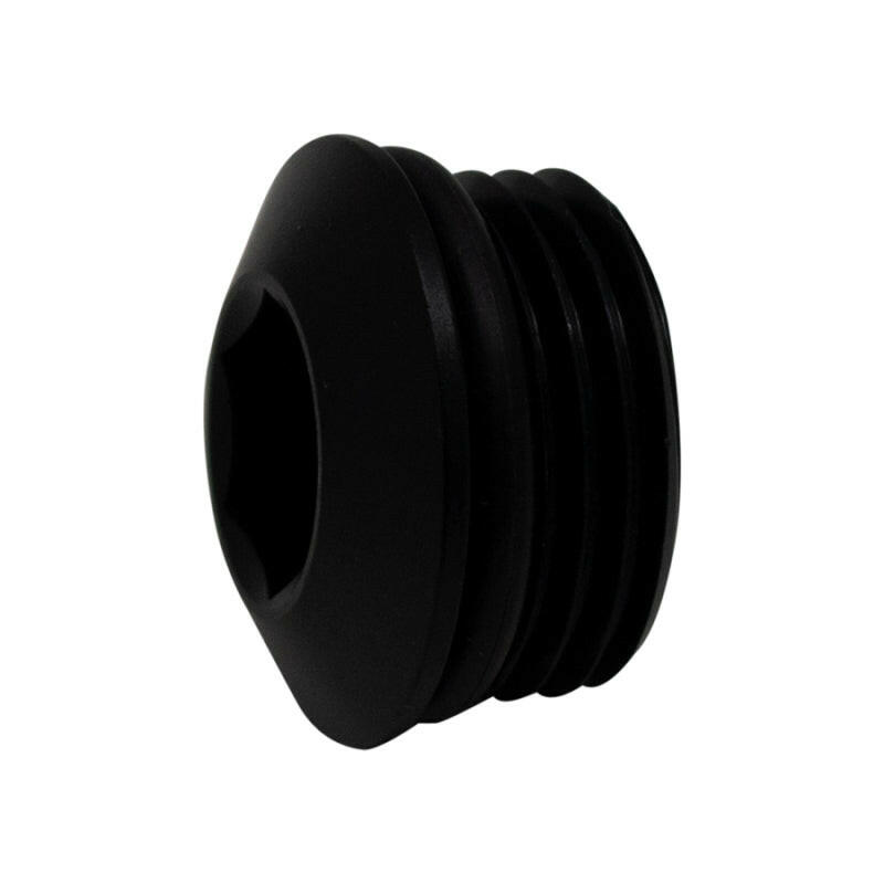 DeatschWerks 10AN ORB Male Plug Low Profile Internal Allen/Hex (Incl O-Ring) - Anodized Matte Black Fitting Caps DeatschWerks