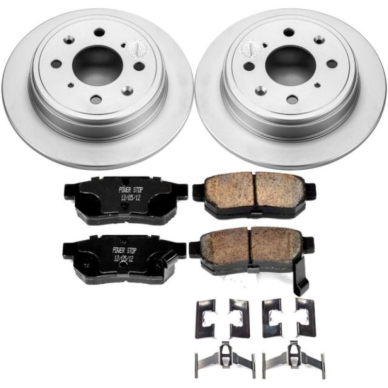 Power Stop 90-01 Acura Integra Rear Z17 Evolution Geomet Coated Brake Kit Brake Kits - Performance Blank PowerStop