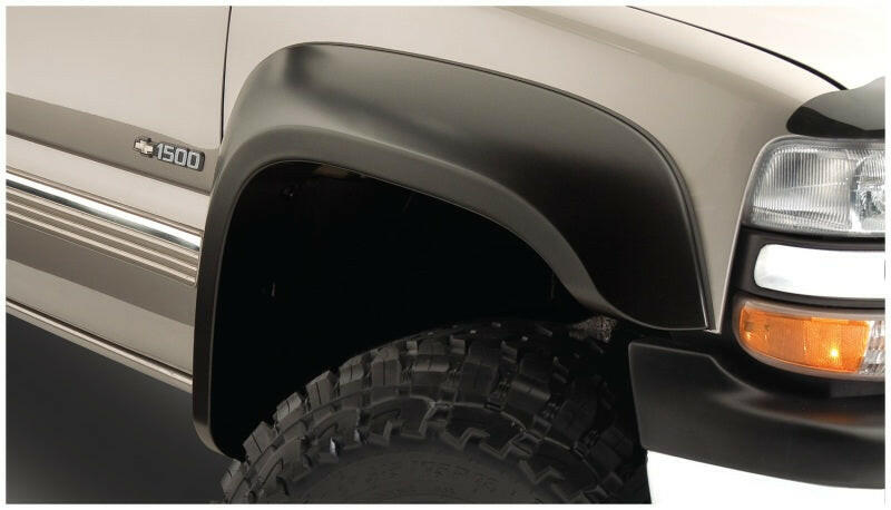 Bushwacker 07-14 Chevy Silverado 2500 HD Fleetside Extend-A-Fender Style Flares 4pc - Black Fender Flares Bushwacker