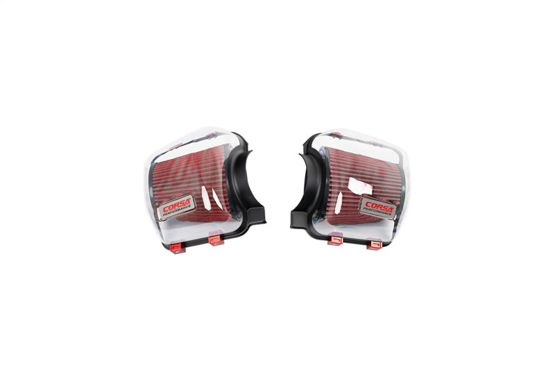 Corsa 24-25 Ford Mustang GT 5.0L Clear Lids & Dry Filters Air Filters - Universal Fit CORSA Performance