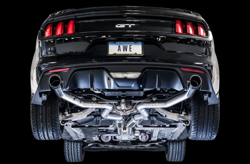 AWE Tuning S550 Mustang GT Cat-Back Exhaust - Track Edition (Chrome Silver Tips) Catback AWE Tuning