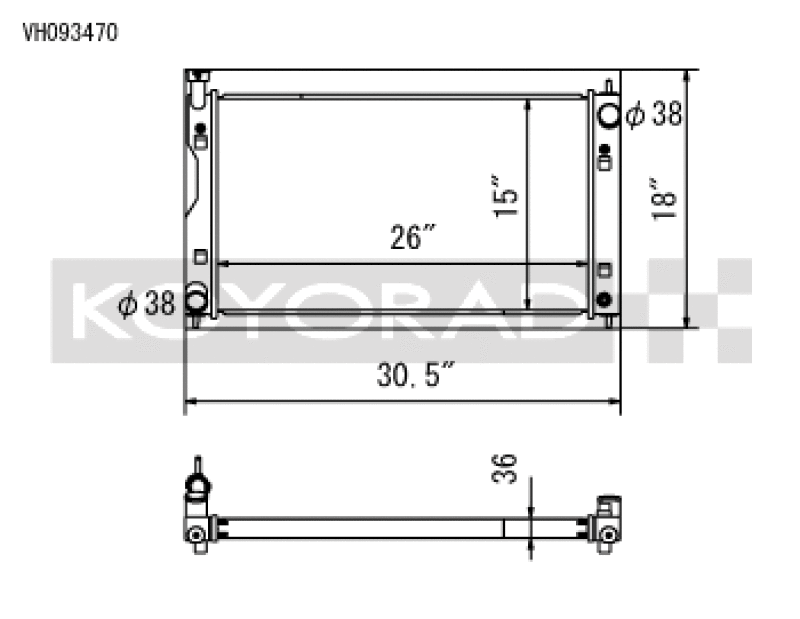 Koyo 17-22 Subaru Impreza 2.0L Non-Turbo / 18-22 Crosstrek 2.0/2.5L Non-Turbo Aluminum Radiator Radiators Koyo