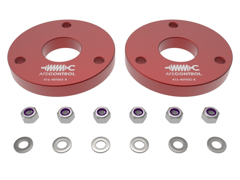 aFe CONTROL 23-24 Chevrolet Colorado ZR2 / GMC Canyon AT4X L4 2.7L (t) 1.25in Leveling Kit - Red Leveling Kits aFe