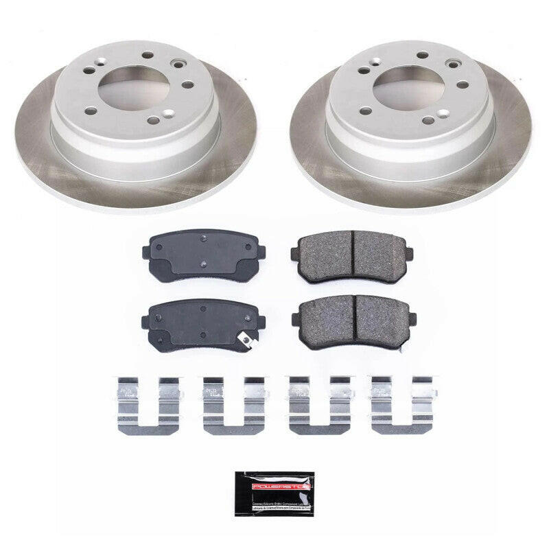 Power Stop 11-16 Kia Sportage Rear Semi-Coated Rotor Kit Brake Kits - Performance Blank PowerStop