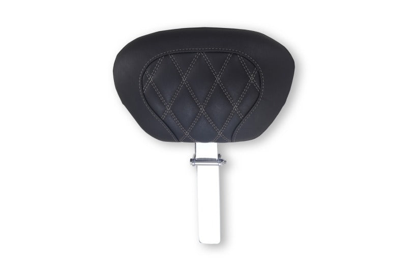 Mustang 08-25 Harley FL Touring Rd King Sp, Rd Glide Ltd, Dble Diamond Driver Backrest - Black/GM Backrests Mustang Motorcycle