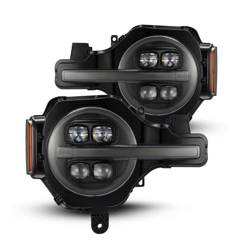 AlphaRex 21-23 Ford Bronco NOVA LED Proj Headlights Alpha-Black w/Activ Light/Seq Signal/DRL Headlights AlphaRex