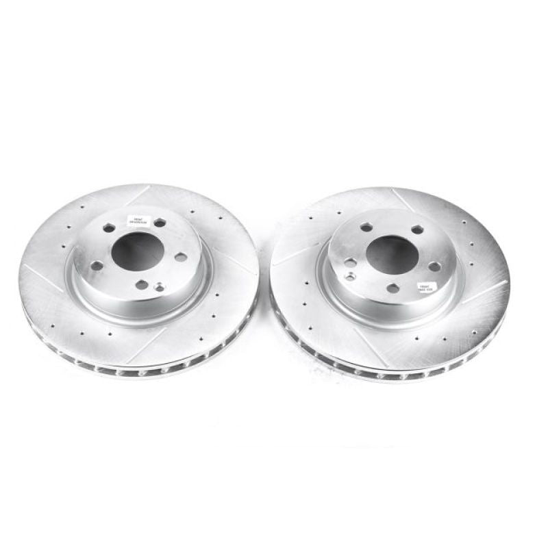 Power Stop 2006 Mercedes-Benz E350 Front Evolution Drilled & Slotted Rotors - Pair Brake Rotors - Slot & Drilled PowerStop