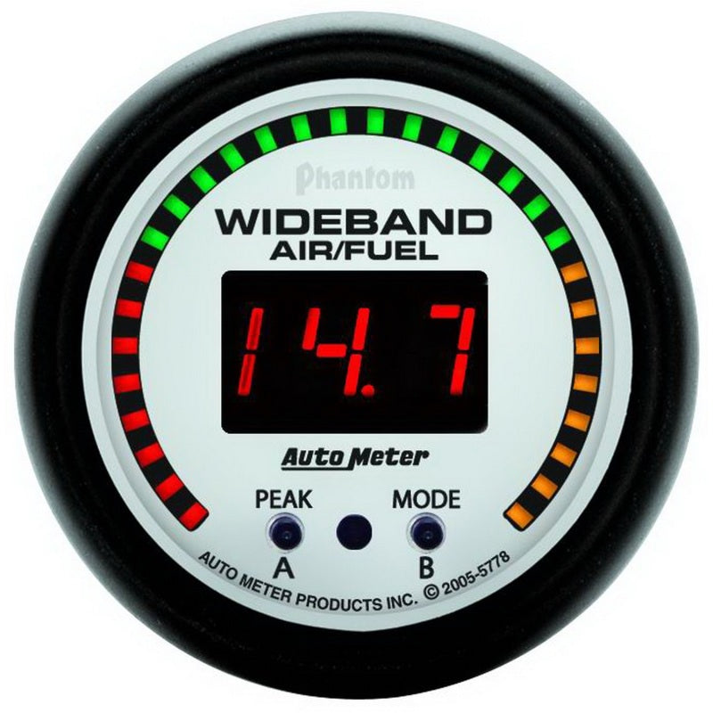 Autometer Phantom 52mm Wideband Air/Fuel Gauge Gauges AutoMeter