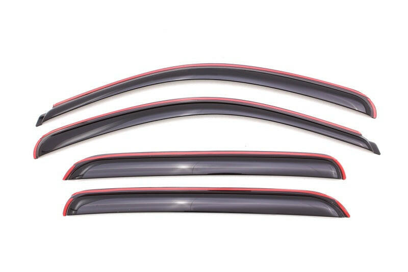 AVS 07-13 Chevy Avalanche Ventvisor In-Channel Front & Rear Window Deflectors 4pc - Smoke Wind Deflectors AVS