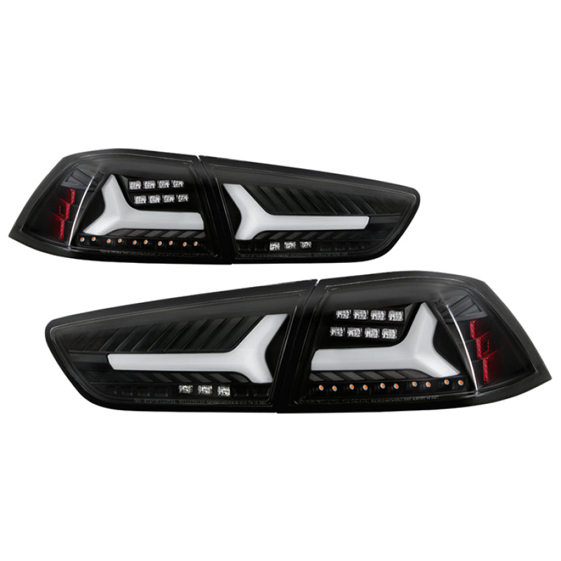Spyder Mitsubishi Lancer/Evolution X 08-14 V2 LED Tail Lights - Black ALT-YD-ML08V2-SEQ-BK Tail Lights SPYDER