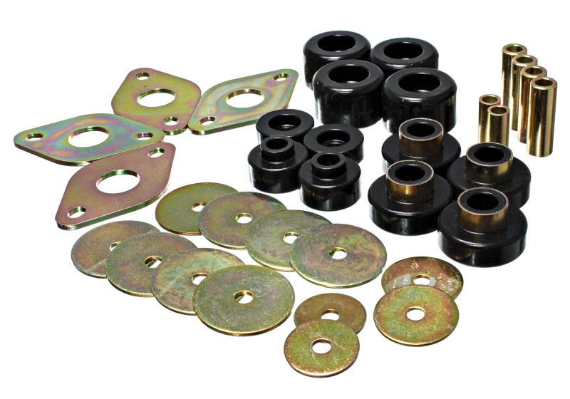 Energy Suspension Body Mount Set-Reg Access & Dbl Cab - Black Bushing Kits Energy Suspension
