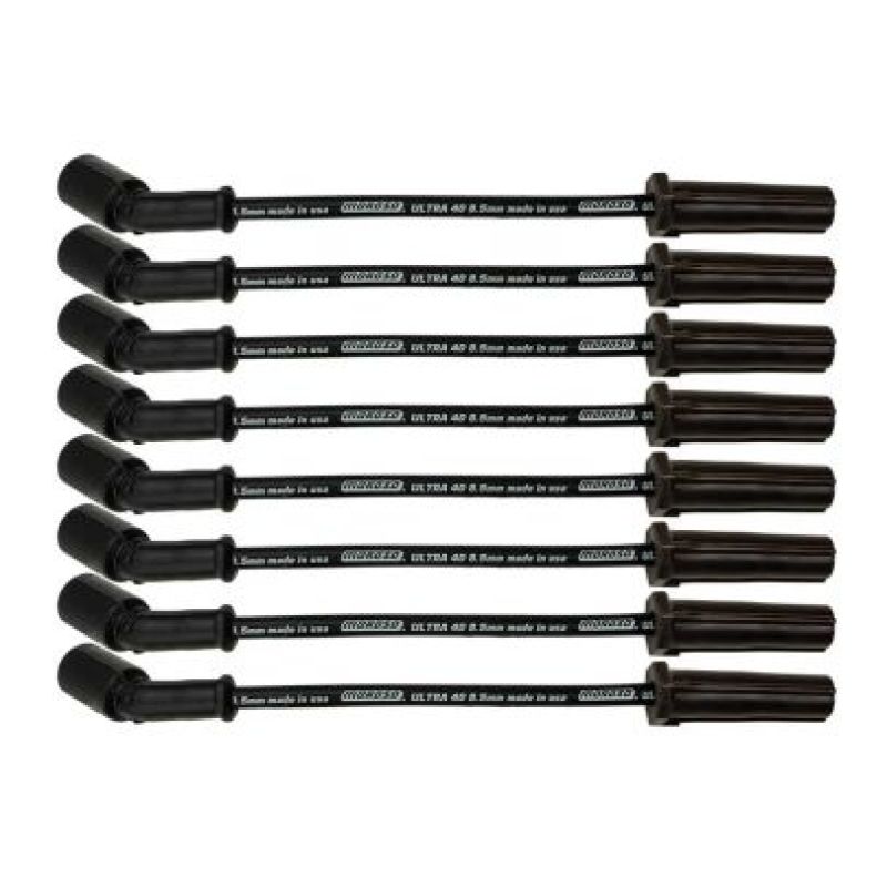 Moroso GM LS/LT 8.5mm Ultra 40 11in Long Wire Set w/o Alum Heatshield - Black Spark Plug Wire Sets Moroso