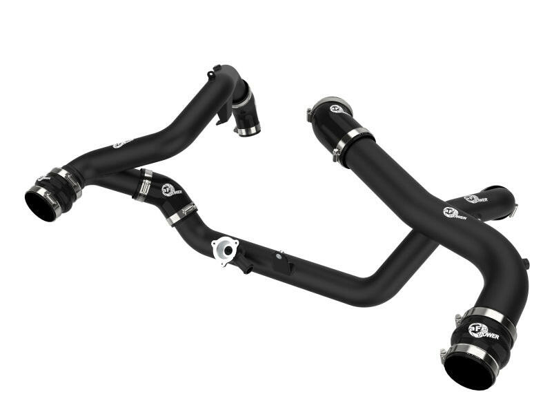 aFe 20-23 Ford Explorer ST V6 3.0L (tt) BladeRunner Aluminum Hot and Cold Charge Pipe Kit - Black Intercoolers aFe