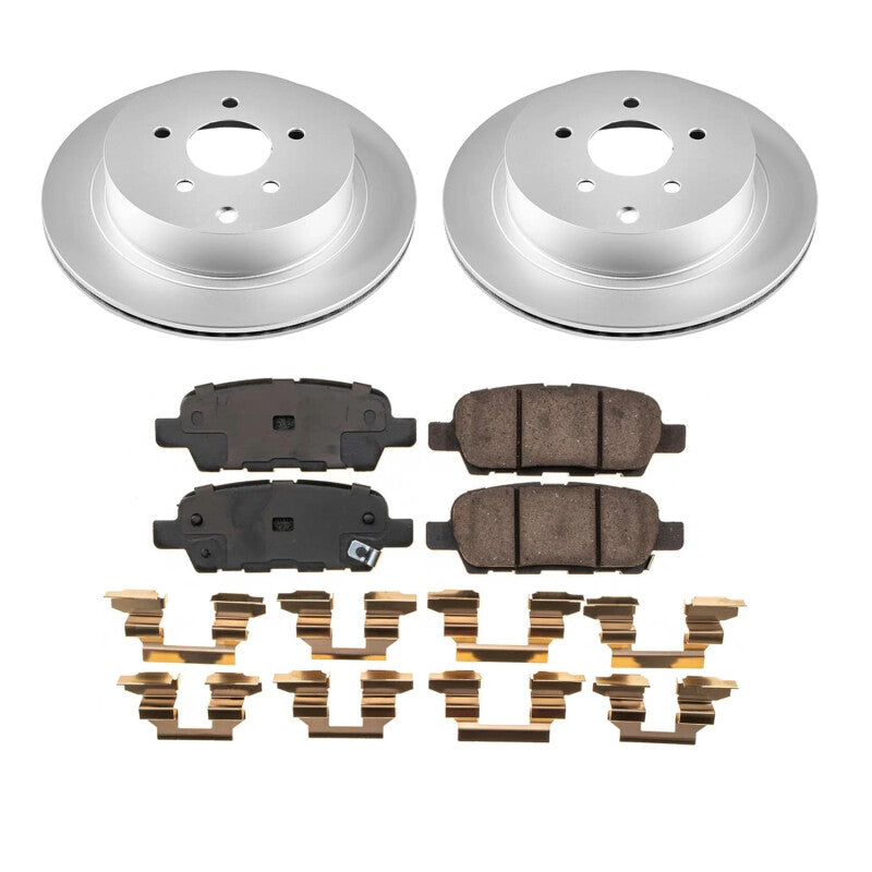 Power Stop 2009 Infiniti FX35 Rear Z17 Coated Brake Kit Brake Kits - Performance Blank PowerStop