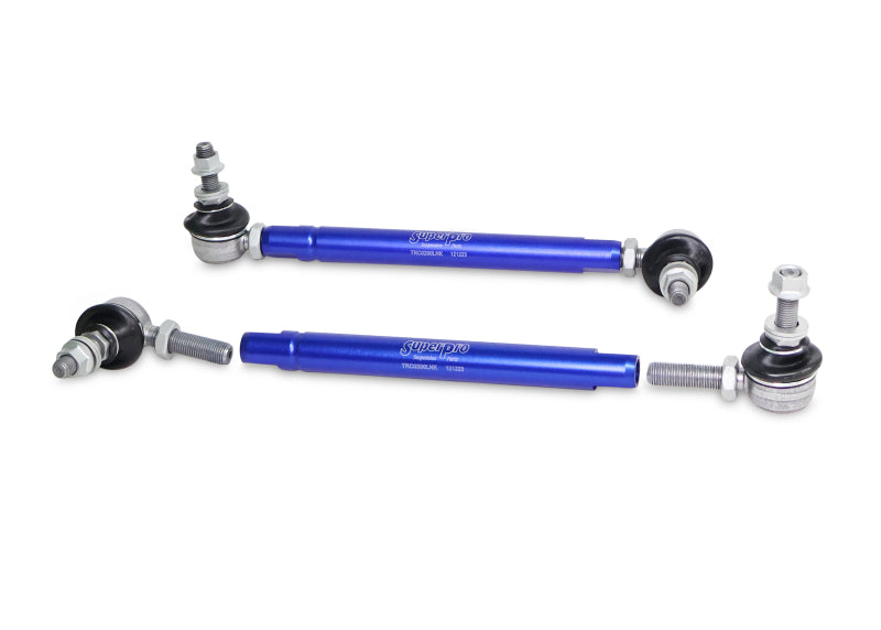 SuperPro 2004 Mazda 3 i Front HD Adjustable End Link Set (10mm Studs 254mm to 305mm) Sway Bar Endlinks Superpro