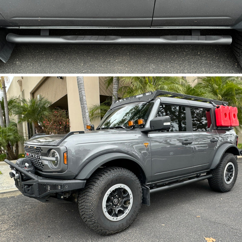 Go Rhino 21-26 Ford Bronco (4dr) 4000 Series Side Steps - Cab Length - Tex. Blk Side Steps Go Rhino
