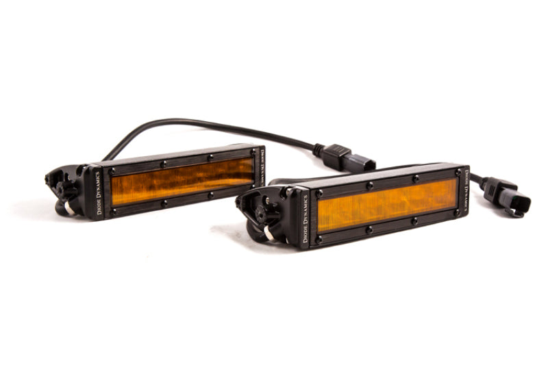 Diode Dynamics 6 In LED Light Bar Single Row Straight SS6 - Amber Wide Light Bar (Pair) Light Bars & Cubes Diode Dynamics