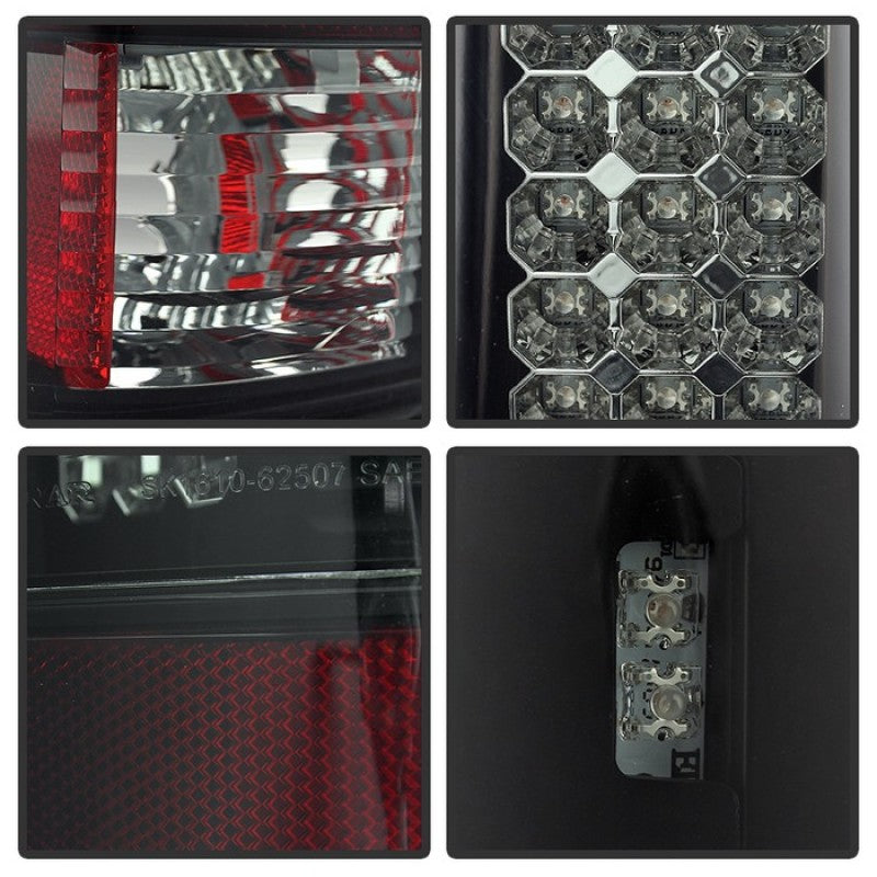 Spyder Ford F150 side 97-03/F250 Super Duty 99-07 LED Tail Lights Blk Smke ALT-YD-FF15097-LED-BSM Tail Lights SPYDER