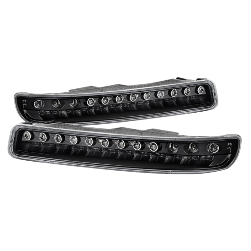 xTune GMC Sierra 99-06 Full LED Bumper Lights Black CBL-JH-GS99-LED-BK Sidemarkers & Indicators SPYDER