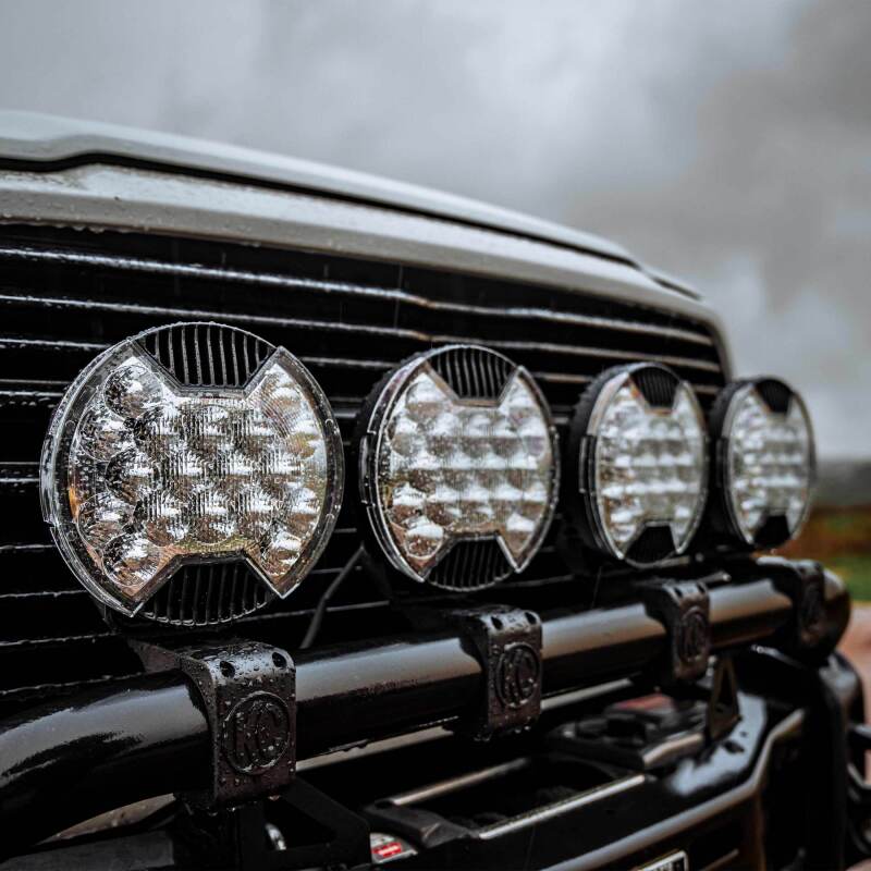 KC HiLiTES SlimLite 8in. LED Light Shield SAE Driving (Shield Only) - Clear Light Covers and Guards KC HiLiTES