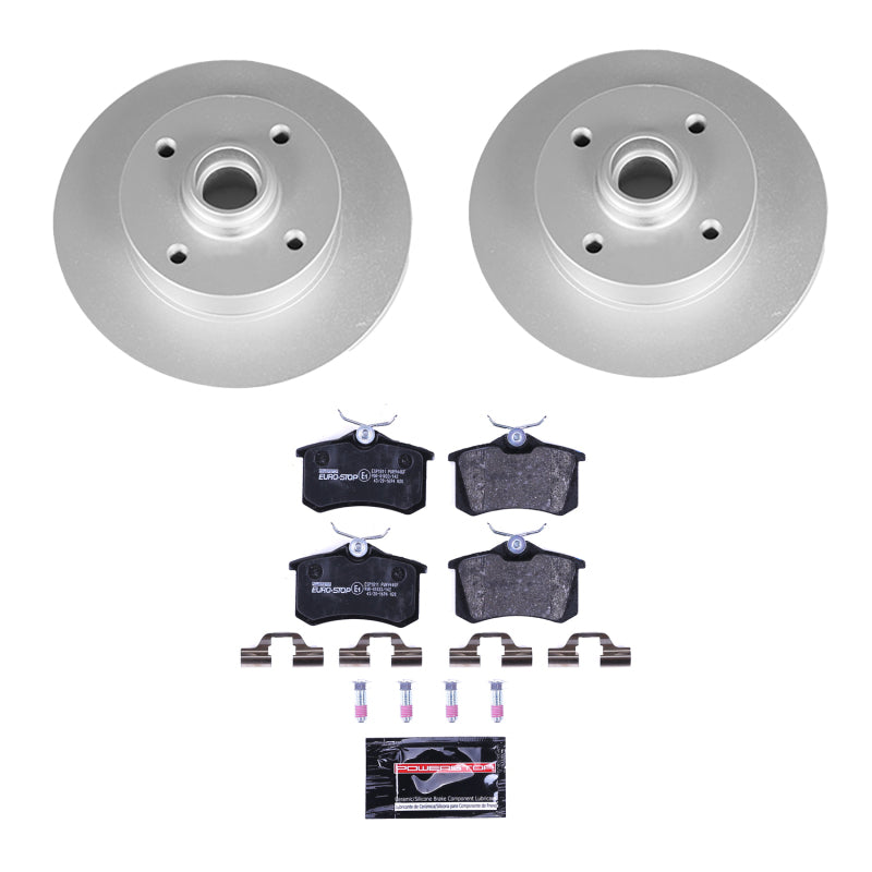Power Stop 92-90 Volkswagen Corrado Rear Euro-Stop Brake Kit Brake Kits - OE PowerStop