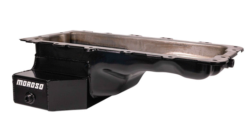 Moroso Ford 4.6/5.4L (w/Rear Sump) Kicked Out Wet Sump 7qt 6.5in Steel Oil Pan Oil Pans Moroso