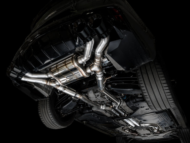 AWE Tuning 2021+ Cadillac CT4-V Blackwing SwitchPath Exhaust - Diamond Black Tips Catback AWE Tuning