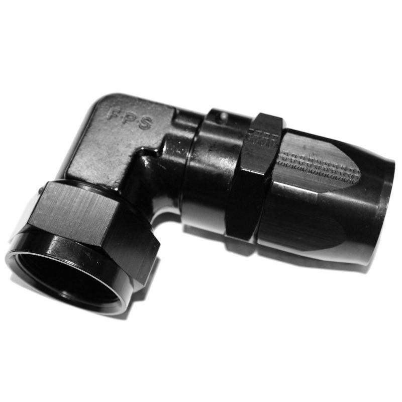 Fragola -8AN x 90 Degree Low Profile Forged Hose End - Black Fittings Fragola