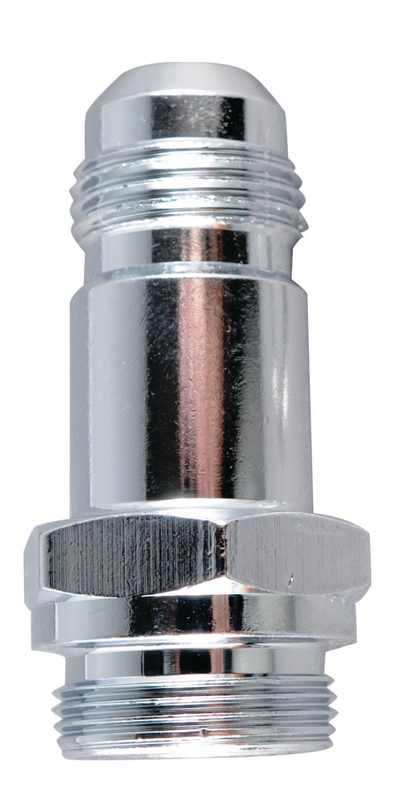 Fragola -8AN x 7/8-20 Male Adapter- Dual Feed - Chrome Fittings Fragola