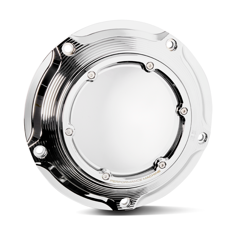 Performance Machine Vision Derby Cover W/Bezel - Chrome Engine Covers Performance Machine