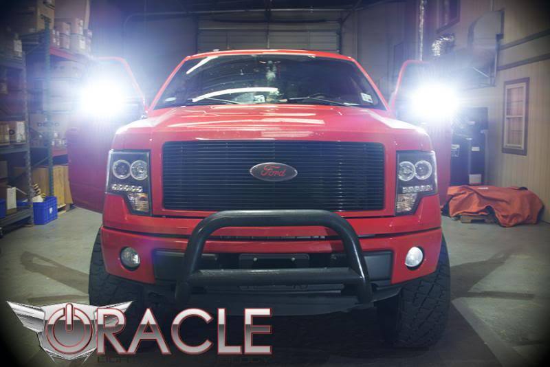 Oracle 09-14 Ford F150/Raptor Off-Road Mirrors - 6000K Light Bars & Cubes ORACLE Lighting