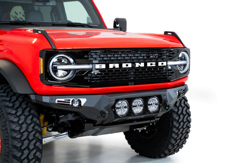 Addictive Desert Designs 21-22 Ford Bronco Bomber Front Bumper (w/ 3 Rigid 360 Mounts) Bumpers - Steel Addictive Desert Designs