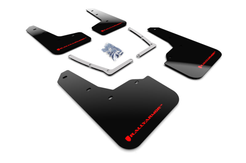 Rally Armor 16-21 Honda Civic Si Black UR Mud Flap w/Red Logo Mud Flaps Rally Armor