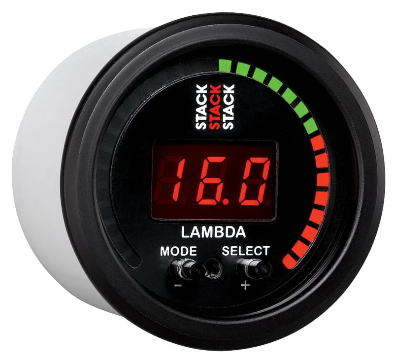 Autometer Stack Instruments 52mm Wideband Air-Fuel Ratio (LAMBDA) Gauge - Black Gauges AutoMeter
