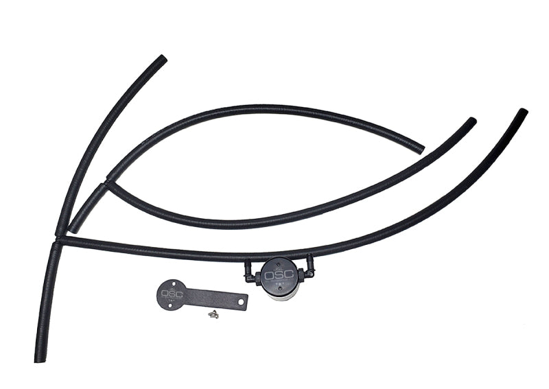 J&amp;L 16-24 Nissan Titan 5.6L Passenger Side Oil Separator 3.0 - Black Anodized Oil Separators J&L